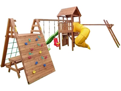 Детская площадка Маугли с винтовой горкой