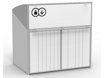 Контейнерный шкаф для ТБО Модуль с металлическим фасадом 255.05.01